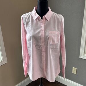 GAP Factory Pink Stripe Button-Down Shirt